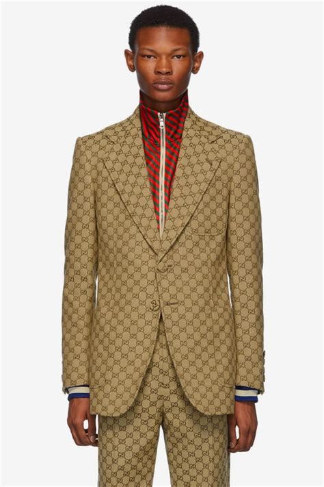 gucci brown suit fall 2019